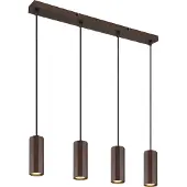 Globo Lighting Hängeleuchte Metall bronzefarben matt, 4x GU10