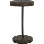 Syfax Gartentisch Braun 60,5x106 cm Poly Rattan