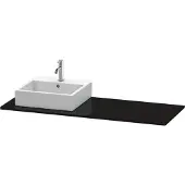 Duravit Konsole XSquare 140x55x1,6cm, m 1 AS, Ausschn li, sw hgl
