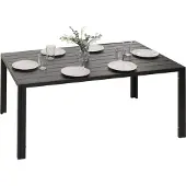 Mendler Alu-Esstisch MCW-N40, Tisch Bistrotisch Gartentisch Balkontisch, wetterfest 140x80cm anthrazit