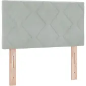 Syfax Kopfteil Hellgrau 80 cm Samt