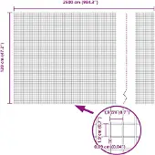 vidaXL Geschweißter Drahtzaun 2500 x 120 cm Grün