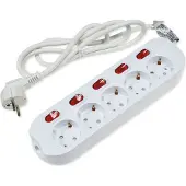 Chilitec Steckdosenleiste mit Einzelschaltung 5-fach weiß 1,5m Kabel
