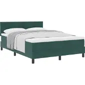 Syfax Boxspringbett mit Matratze Dunkelgrün 140 x 190 cm Samt
