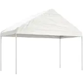 vidaXL Pavillon mit Dach Weiß 8,92x4,08x3,22 m Polyethylen