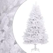Syfax Künstlicher Weihnachtsbaum Klappbar mit Ständer Weiß 300 cm
