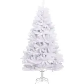 Syfax Künstlicher Weihnachtsbaum Klappbar mit Ständer Weiß 300 cm