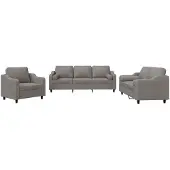 vidaXL 3-tlg. Sofagarnitur mit Kissen Taupe Stoff