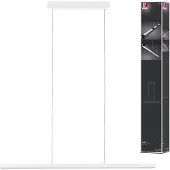 Paulmann Lento LED-Pendelleuchte, weiß, 100cm up/down, dim. - , Lento, dimmbar, Weiß, für Wohnzimmer, Aluminium, Modern