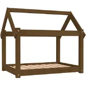 Syfax Hundebett Honigbraun 81x60x70 cm Massivholz Kiefer