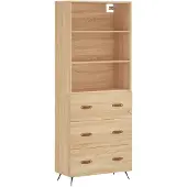 vidaXL Highboard Sonoma-Eiche 69,5x34x180 cm Holzwerkstoff