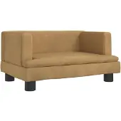Syfax Hundebett Braun 60x40x30 cm Samt