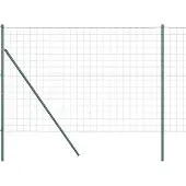 vidaXL Bodenmontierter Euro-Zaun 10 x 1,6 m PVC-beschichteter Stahl
