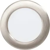 Eglo Fueva 5, Einbaustrahler, LED, 4000 K, 700 lm, 220-240 V, Satinierter Stahl, Stahl, Weiß