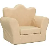Syfax Schlafsofa für Kinder Creme Weicher Plüsch