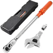 Vevor Klick-Drehmomentschlüssel Set (einstellbar) mit 1/2 Zoll Antrieb 27,1–216,8 N.m