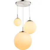 Globo Design-Pendellampe Joel Nickel mit Weiß