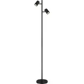 Globo Lighting Stehleuchte Metall schwarz matt, 2x GU10 LED