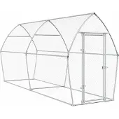 Syfax Hühnerkäfig Silbern 400x105x182 cm Verzinkter Stahl