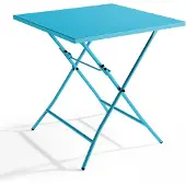 Oviala Tischer Klappbarer Outdoor-Gartentisch Blau - Palavas