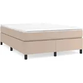 Syfax Boxspringbett Matratze Cappuccino-Braun 160x200 cm Kunstleder
