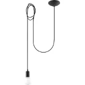 Sollux Hängeleuchte EDISON 1 schwarz 1xE27 15W Stoff/Stahl 150x150x300cm