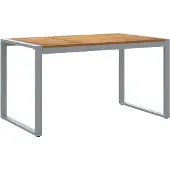 Syfax Gartentisch Grau 140 x 80 x 75 cm Massivholz Akazie