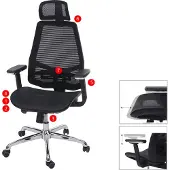 MCW Bürostuhl MCW-A58, Schreibtischstuhl, Sliding-Funktion Stoff/Textil ISO9001 schwarz/schwarz