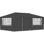 Syfax Profi-Partyzelt mit Seitenwänden 4×6 m Anthrazit 90 g/m²