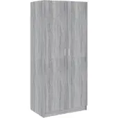 Syfax Kleiderschrank Grau Sonoma 80x52x180 cm Holzwerkstoff