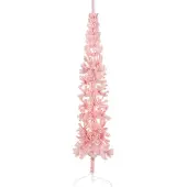 Syfax Künstlicher Halb-Weihnachtsbaum mit Ständer Schlank Rosa 210 cm