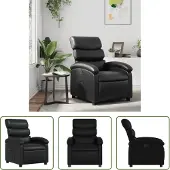 The Living Store Relaxsessel Schwarz Kunstleder