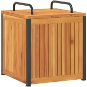vidaXL Gartenbox 45x45x45/53 cm Massivholz Akazie und Stahl