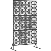 Syfax Sichtschutz Schwarz 100 x 50 x 180 cm Stahl