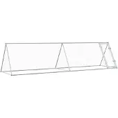 Syfax Hühnerkäfig Silbern 400x105x91 cm Verzinkter Stahl