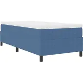 Syfax Plattformbettgestell Blau 100 x 200 cm Cordstoff
