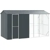 vidaXL Vogelkäfig Anthrazit 430 x 208 x 247 cm Verzinkter Stahl