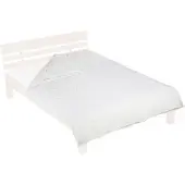 Relaxdays Bettdecke, 155x220 cm, 4 Jahreszeiten Decke, Standard 100, Polyester, Schlafdecke Sommer, Winter, weiß
