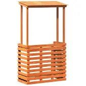 vidaXL Gartenbar mit Dach Braun 112,5x57x195,5 cm Massivholz Kiefer