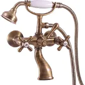 RAV copy of Badewannenarmatur MORAVA RETRO in Chrom, Chrom-Gold oder Messing SLEZAK