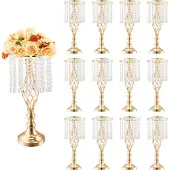 Vevor 12 STK 49 cm hoher Blumenständer aus Kristallglas für Hochzeiten