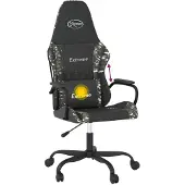 vidaXL Gaming-Stuhl mit Massagefunktion Schwarz Tarnfarben Kunstleder
