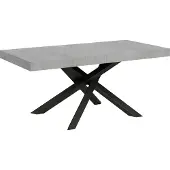 Itamoby Ausziehbarer Tisch 90x180/440 cm Volantis Cemento Anthrazit Gestell