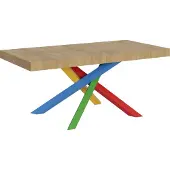 Itamoby Ausziehtisch 200/460x90 cm Volantis Natur Eiche mehrfarbig Beine 4/B