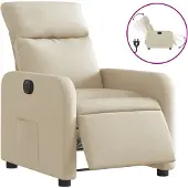 Syfax Relaxsessel Elektrisch Creme Stoff