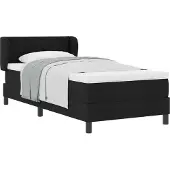 Syfax Boxspringbett mit Matratze Schwarz 100 x 200 cm Stoff