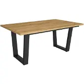 Skraut Home Esszimmertisch, 167x90x74cm, Für 8 Gäste, Stubentisch, Eiche