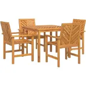 vidaXL Garten Essgruppe 5 Stk. Braun Massivholz Akazie