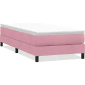 Syfax Boxspringbett ohne Matratze Rosa 80x210 cm Samt