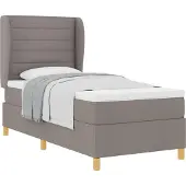 Syfax Boxspringbett mit Matratze Taupe 200 x 100 cm Stoff